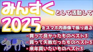【2025年振り返り】みんすくの個人的な1年の振り返りと購入して良かったもの・失敗したものを発表！【実写】