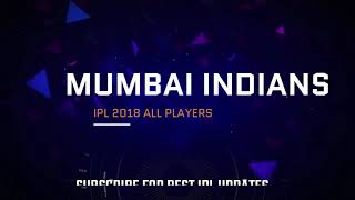 Mumbai Indians mi official ipl 2018 player list team and full squad