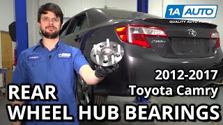 How to Replace Rear Wheel Hub Bearings 2012-2017 Toyota Camry