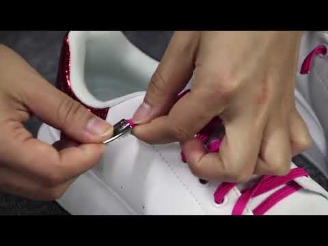 How to use no tie laces? No tie elastic shoelaces with magnetic lock