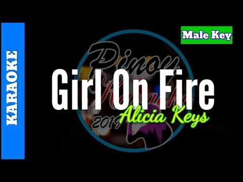 Girl On Fire by Alicia Keys (Karaoke : Male Key)