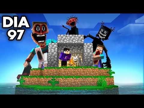 Sobrevivi em uma ILHA LOTADA DE MODS DE TERROR no Minecraft (O FILME)