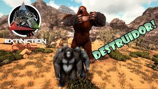 O PODER DESTRUIDOR DO NOSSO MEGAPITHECUS!! --- ARK EXTINCTION T2 #35