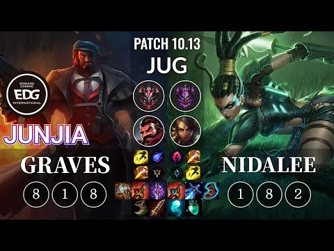 EDG JunJia Graves vs Nidalee Jungle - KR Patch 10.13