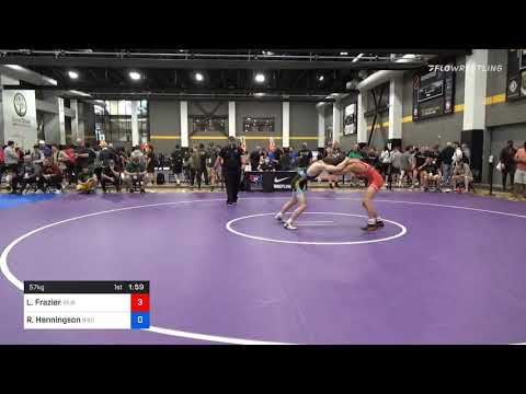 57 Kg Consolation - Logan Frazier, Region Wrestling Academy Vs Ryan Henningson, Bison Wrestling Cl