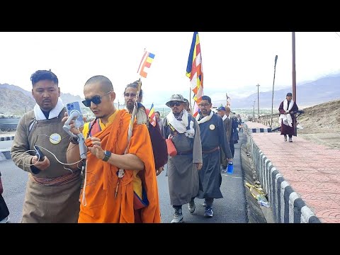 Eco pad yatra led by His Eminence Choekyong Palga Rinpochay.