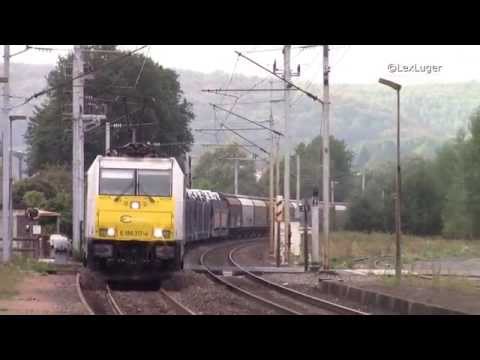 Euro Cargo Rail 186 317-4 (Bombardier TRAXX F140 MS) mit einem Güterzug in Forbach - Cocheren