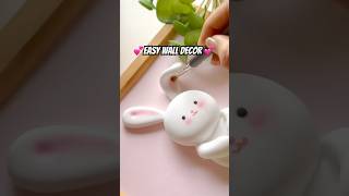 Easy Foam Clay Decor🐰💕 AIR DRY CLAY | Bunny | #trendingshorts #foamclay #airdryclay #craftideas