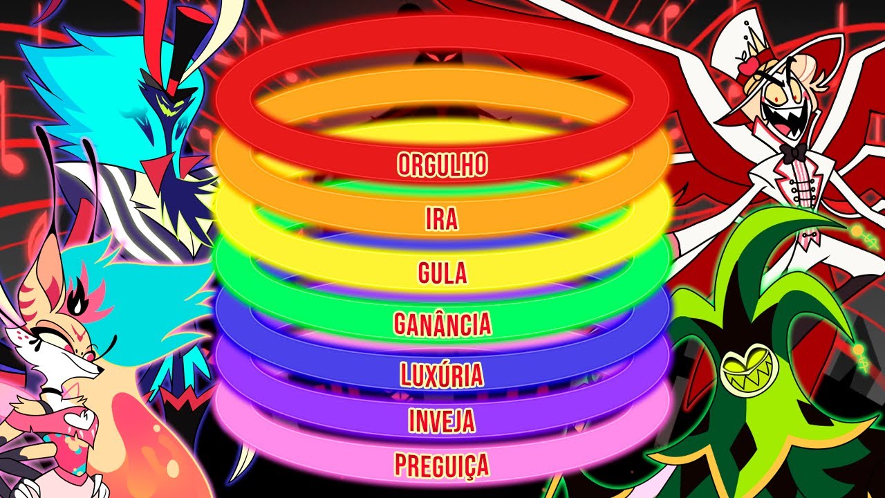 OS 7 ANÉIS DO INFERNO DE HAZBIN HOTEL & HELLUVA BOSS!