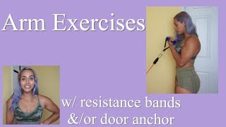 ARM EXERCISES: At Home | Gym | Anywhere |Pro  Resistance Band Door Anchor