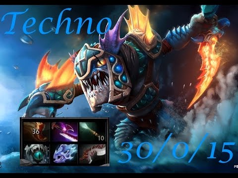 Dota 2 Slark Gameplay 30 Kills 0 Death (30/0/15, Team Ranked Match)