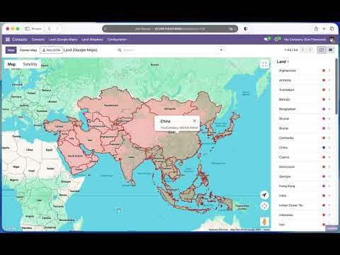 Integration of Google Maps in Odoo