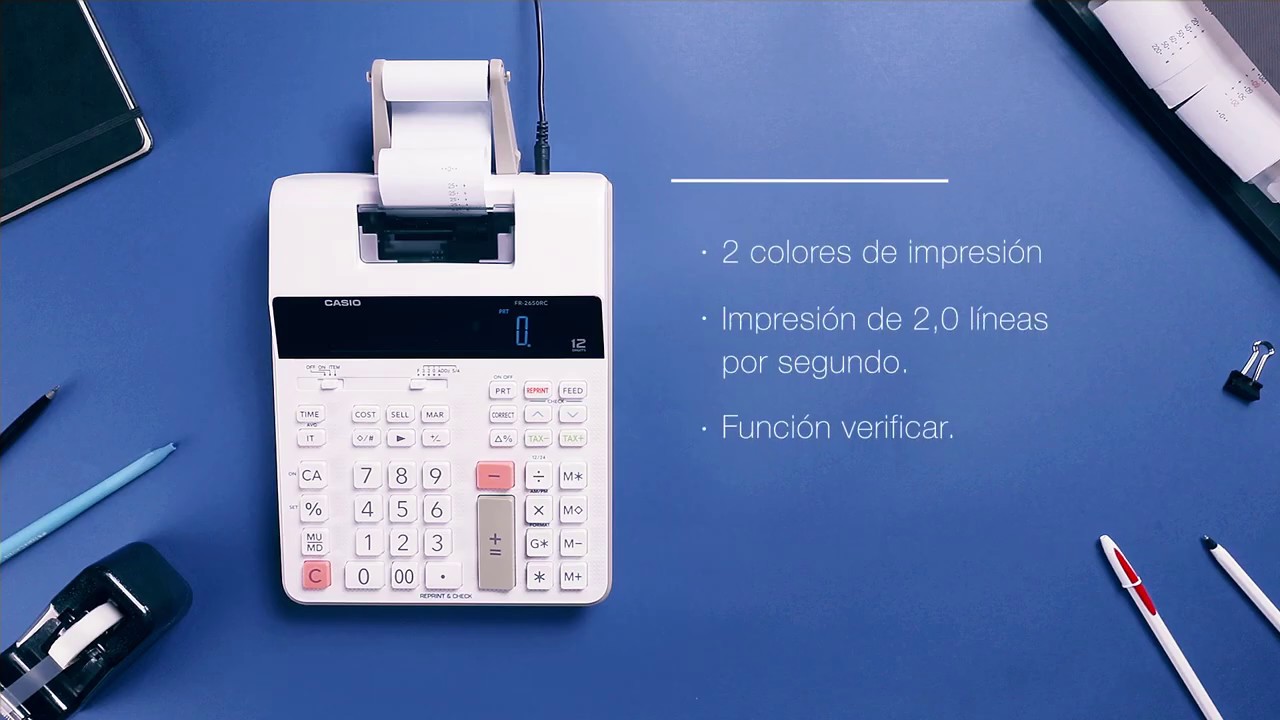 Calculadora Impresora Casio FR-2650RC - 12 Du00edgitos