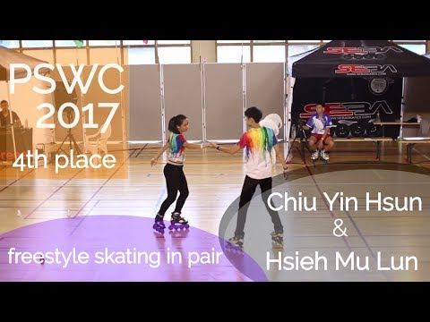 FREESTYLE SKATING IN PAIR on PSWC 2017 - Chiu Yin Hsun & Hsieh Mu Lun - 4th place
