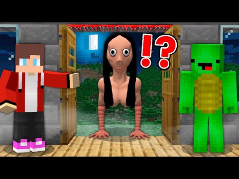 Scary MOMO vs JJ and Mikey is CHASING at 3:00 PM in Minecraft Challenge Maizen JJ Mikey