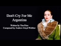 Don't Cry For Me Argentina - Instrumental ...