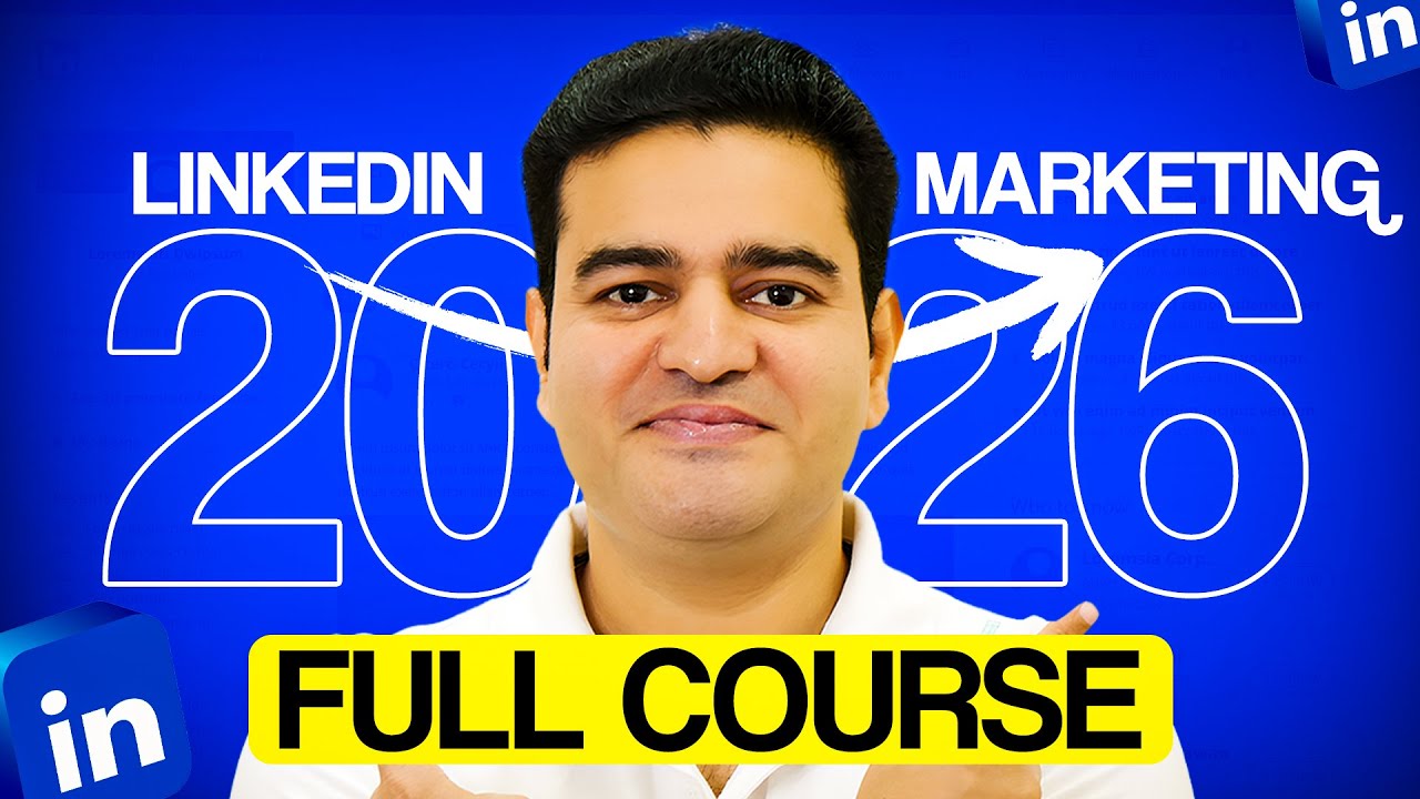 LinkedIn Marketing full Course 2026 | LinkedIn Ads Tutorial for Beginners Hindi | #linkedinmarketing