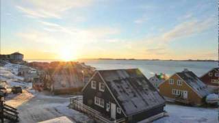 Sunset in Nuuk, Greenland time lapsed - February 2010