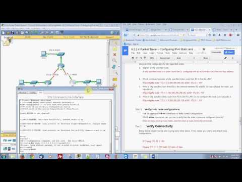 6.2.2.4 Packet Tracer - Configuring IPv4 Static and Default Routes