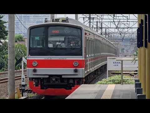 [4K] Stasiun Kranji: Kompilasi Kereta JR 205, TM 6000, CC 201, CC 206 | KRL Commuter Line (1/2)