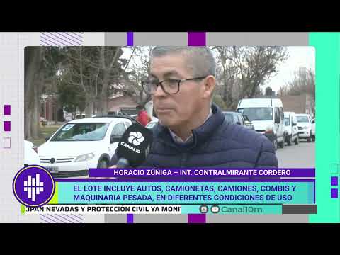 Subasta pública en Contralmirante Cordero: 20 vehículos y maquinaria en venta