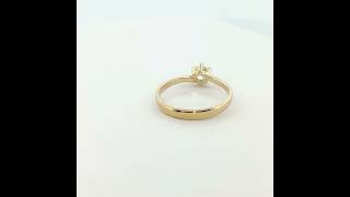 Zlatý zásnubní prsten se vsazeným zirkonem 1,90g