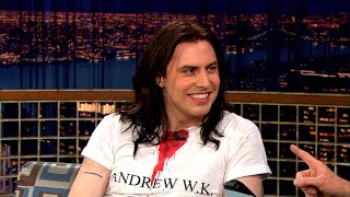 Andrew W.K. Shares The Key To Writing A Good Party Song - &quot;Late Night With Conan O&#39;Brien&quot;