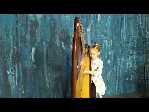 Kornélia Harmath (7 y.o.). Compositions of Kseniya Erdely on the harp.