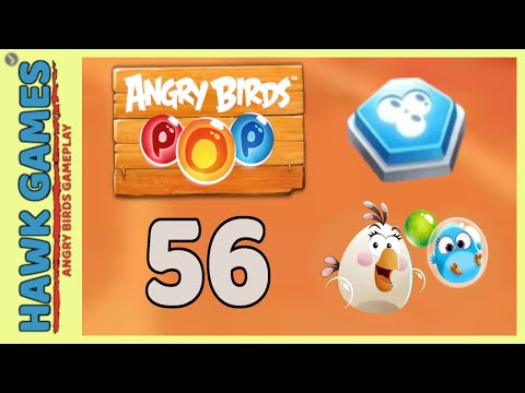 Angry Birds Stella POP Bubble Shooter Level 56 - Walkthrough, No Boosters