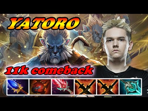 Yatoro super carry Phantom Lancer intense 11k comeback | Immortal Best Ranked Gameplay