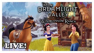 🔴 LIVE | WISHBLOSSOM RANCH DROPS NOW! Disney Dreamlight Valley NEW DLC RELEASE! 🌸🔥