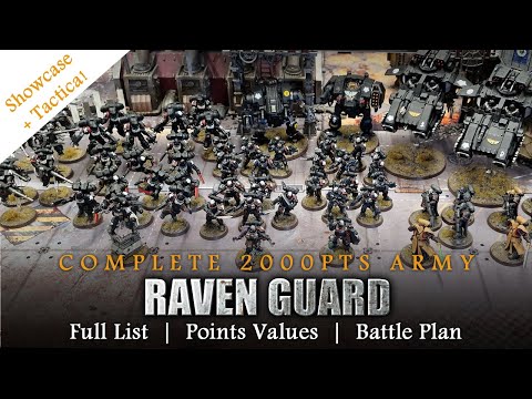 RAVEN GUARD Space Marines 10th Edition 2000pts List Warhammer 40K Complete Army Showcase + Tactics