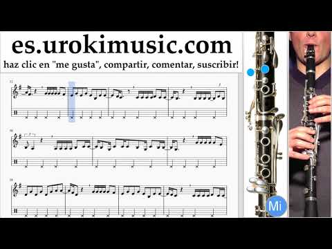 Tutorial de Clarinete Carlos Vives, Sebastian Yatra - Robarte un Beso Clases Notas Parte#2 um-i927