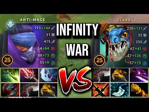 Infinity War Between 8Items Anti Mage Vs 6Items Slark Most Epic Cancer War in DotA History By Raven