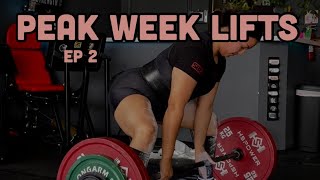 EP 2 HOW MY PEAK WEEK WENT ( 1st powerlifting meet ) | week of workouts + gym wear haul !!