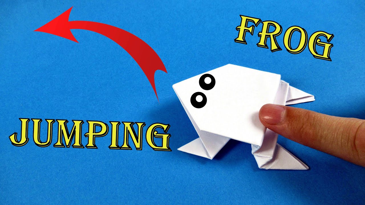 How To Make a Paper Jumping Frog - EASY Origami