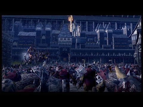 13,000 Orc/Empire Invasion Siege Battle - Custom Map Battle | Warhammer Total War Gameplay