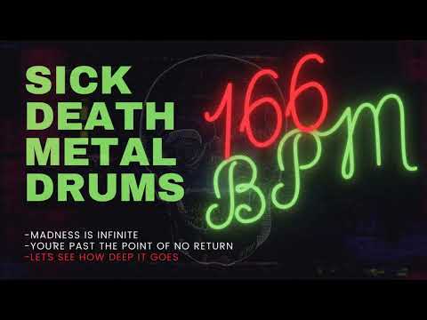 DEATH METAL DRUM TRACK #29| 166 BPM