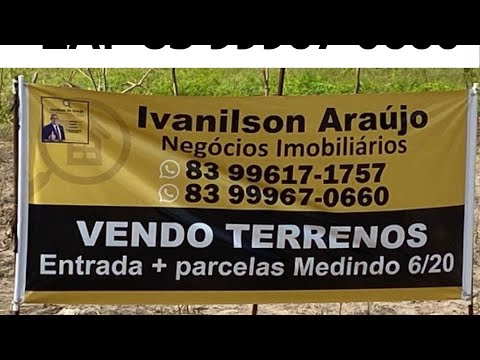 VENDE-SE LOTE LOTEAMENTO NOVO LOGRADOURO ESPERANÇA PB ZAP 83 99967-0660 / 99617-1757 IVANILSON COR