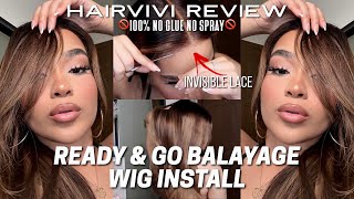 Effortless Balayage Glueless Wig Transformation  ✨  | HairVivi Easy Ready & Go Review
