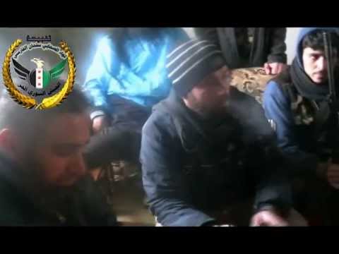 جولة للشيخ محمد حديد على مرابطي لواء سلمان الفارسي في إحدى جبهات مدينة تلبيسة في ريف حمص