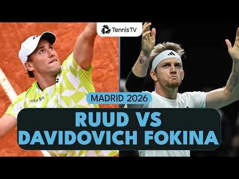Casper Ruud vs Alejandro Davidovich Fokina Highlights | Madrid 2026