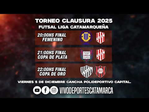 FUTSAL: Juventud - Villa Cubas (Fem) / San Lorenzo - Villa Cubas (Plat) / V. Chico - Chacarita (Oro)