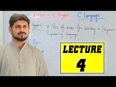 Lecture 4 C Programming Errors In C Program Syntax Error Runtime Error Logical Error