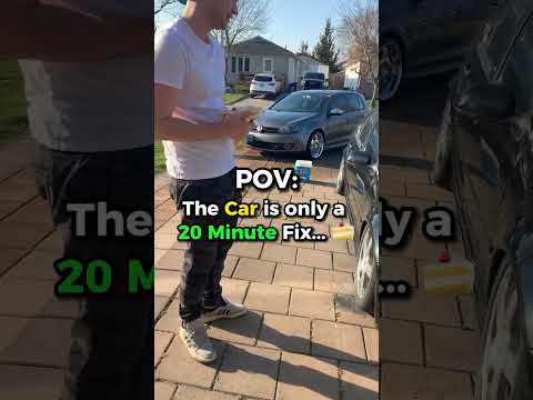When Friends Help w/ the Stance Car… 🔧 -  #blackcar #jetta #stancecar #carmodification