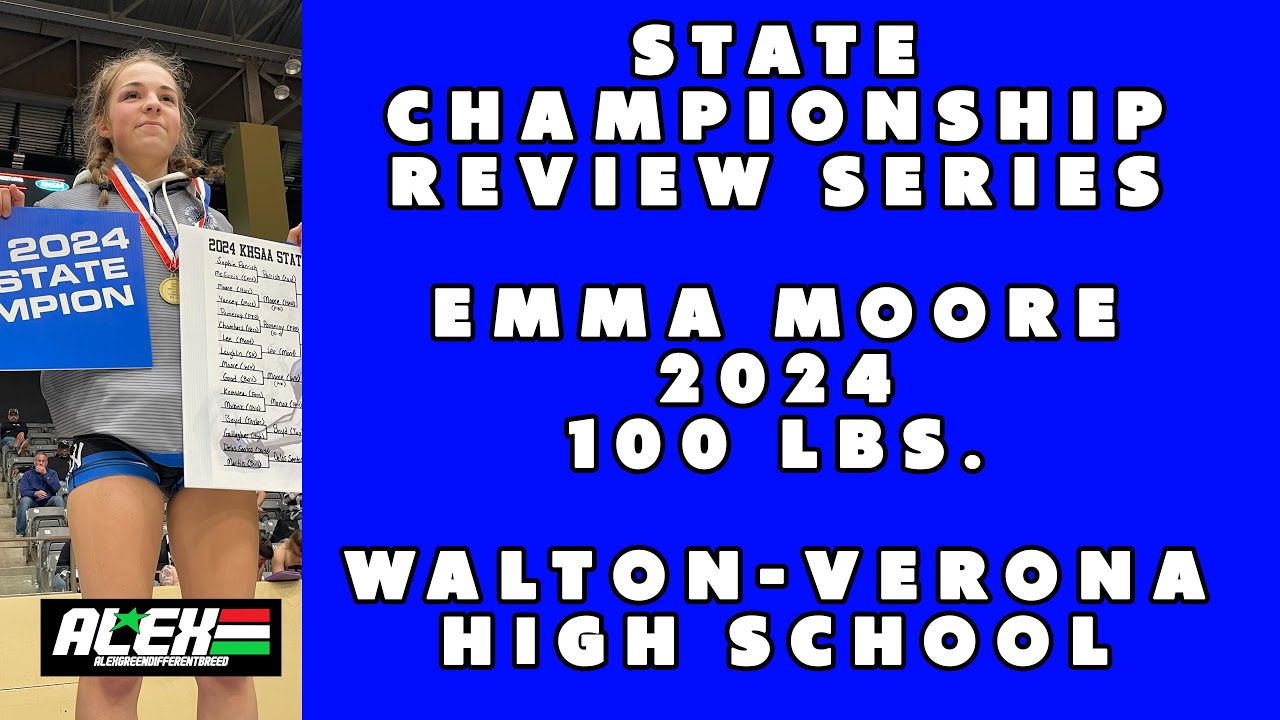 State Wrestling Championship match review w/ Emma Moore (Walton-Verona; 2024 100 lbs.)
