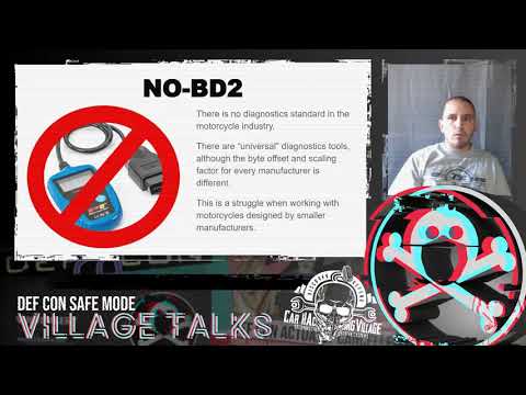 DEF CON Safe Mode Car Hacking Village - Derrick - All Aboard the CAN Bus or Motorcycle