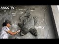 3D Rendering Technique Using The Latest Sand And Cement On Concrete Walls