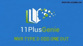 11 Plus Genie Non-verbal Reasoning – NVR Type 2: Odd one out