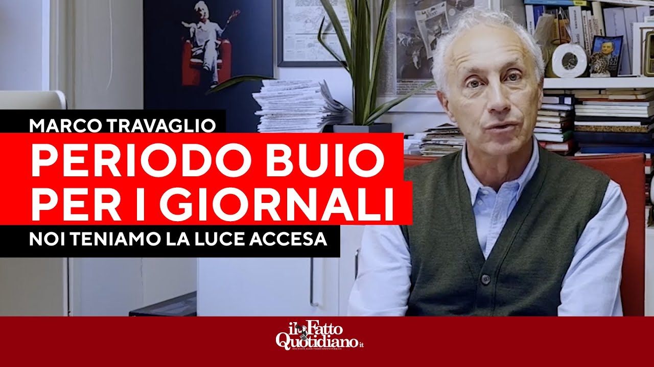 "Periodo buio per i giornali, teniamo la luce accesa. Abbonatevi a metà prezzo" Appello di Travaglio